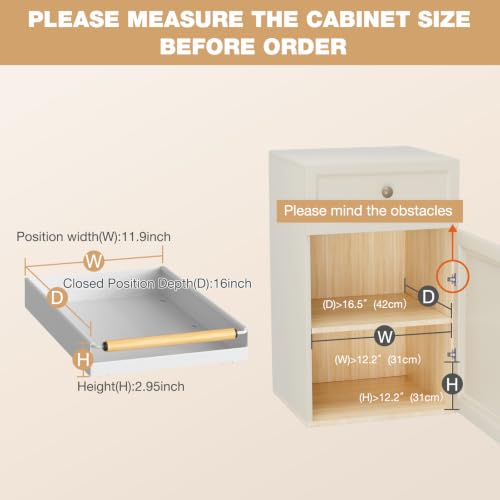 2 Pack Pull out Cabinet Organizer, 16" Deep Pull Out - Image 4