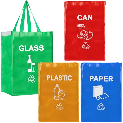 Recycling Waste Bin Bag 4 Pcs Large Separate Recycle Bin - Image 2