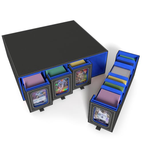 4-Drawer Trading Card Storage Box Holds 3300+ Cards (Blue) - Image 2