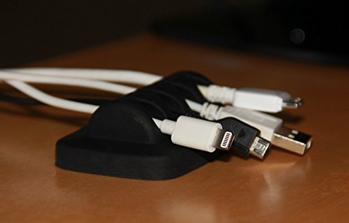 Desktop Cable Organizer, Cord Holder for Desk and Nightstand - Image 5