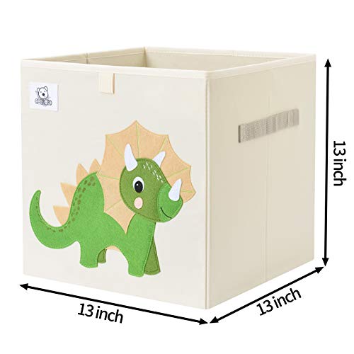 13 Inch Animal Cube Storage Bins, Foldable Fabric Kids Toy - Image 4