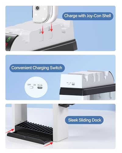 Switch Games Organizer Holder and Charging Dock for Nintendo - Image 5