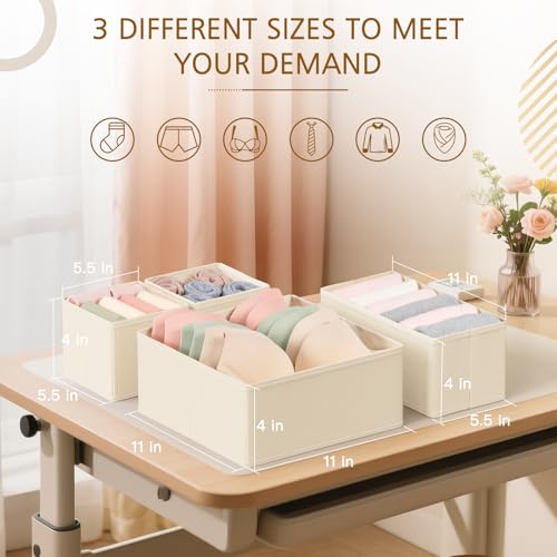 Criusia 15 Pack Drawer Organizer for Clothes, Foldable Dresser - Image 7