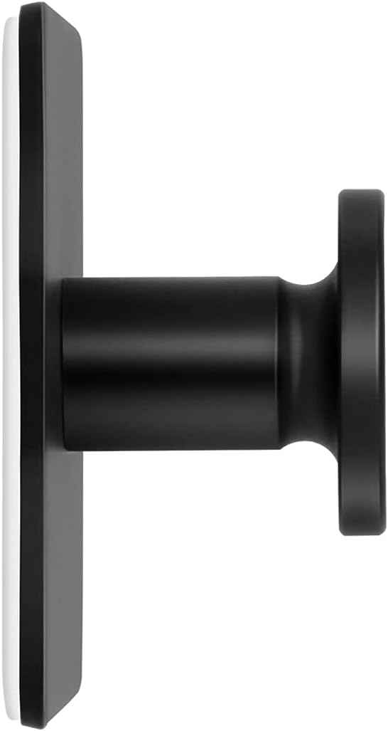Self Adhesive Towel Hooks Matte Black Modern Coat Hook 2 Pack Stainless Steel Wall Hooks Round Utility Shower Towel Hanger for Kitchen Home Storage Bathroom