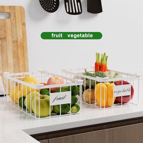 Freezer Organizer Bins With Tag, Stackable Freezer Baskets - Image 7