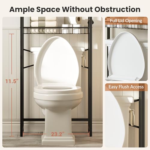 Over The Toilet Storage Shelf, 4-Tier Bathroom Organizer - Image 6