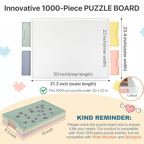 Playboda 1000 Pieces Rotating Plastic Puzzle Board | Home Organization - Image 4