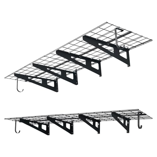 VEVOR 2-Tier Heavy Duty Wall Garage Shelving, 8 Pack 1 x 3 - Image 2