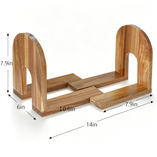 Vinyl Record Storage Stand – Solid Acacia Wood Record - Image 3