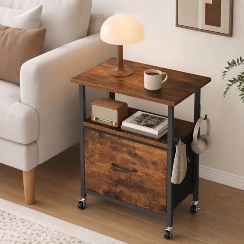 HOOBRO Printer Stand with File Drawer, 2 Tier Under Desk - Image 5