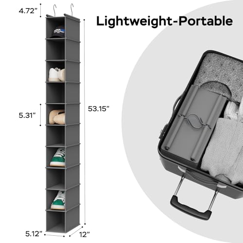 MAX Houser 10-Shelf Hanging Shoe Shelf Organizer for Closet,2 - Image 4