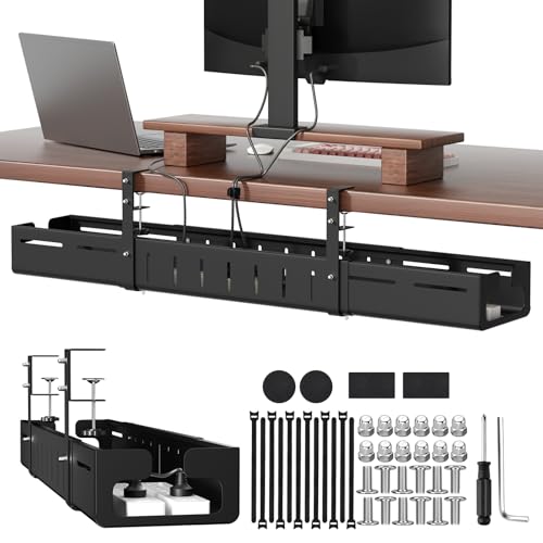Under Desk Cable Management Tray, Expandable 25.2"–38.6" - Image 2