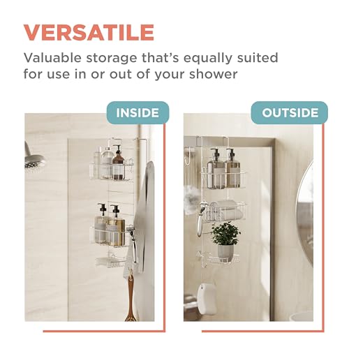 Zenna Home Shower Caddy Hanging Over the Shower Door Organizer - Image 6