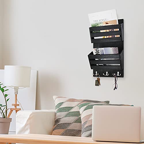 Unistyle Rustic Mail Organizer Wall Mount with 4 Key - Image 7