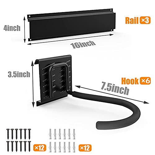 TORACK Bike Storage Rack, 6 Bike Rack Wall Mount Hom | All Products - Image 7