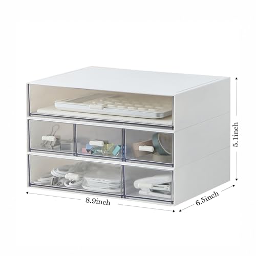 MILULUGO Desk Organizer with 6 Drawers, Makeup Organizer - Image 4