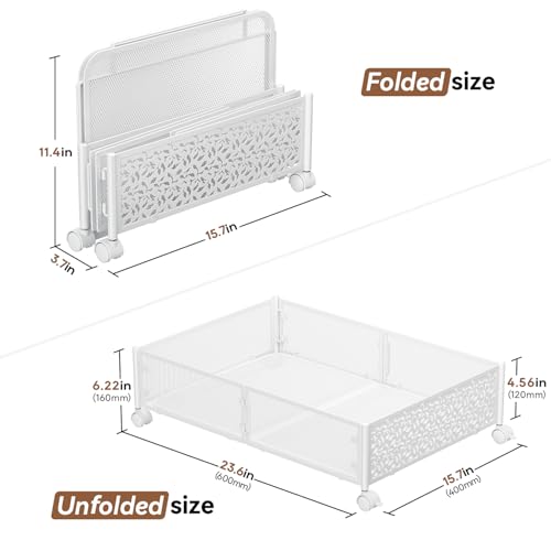 Under Bed Storage Container with Wheels,Patterned - Image 3