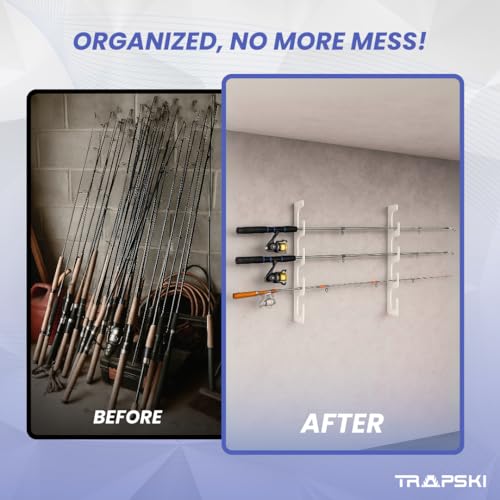 Made in The USA Fishing Rod/Pole Holder Rack Organizers | - Image 4