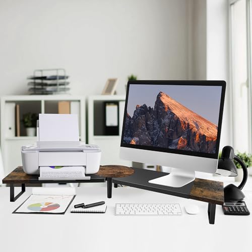 Across-Star Dual-Monitor Stand for Desk - Large Adjustable Length - Image 3