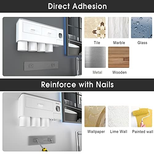 iHave Toothbrush Holders Wall Mounted with Toothpast | All Products - Image 7