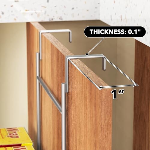 Simple Houseware Over Cabinet Door Mesh Organizer, Silver - Image 7