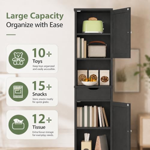 Walsunny Tall Bathroom Storage Cabinet with 6 | Home Organization - Image 4