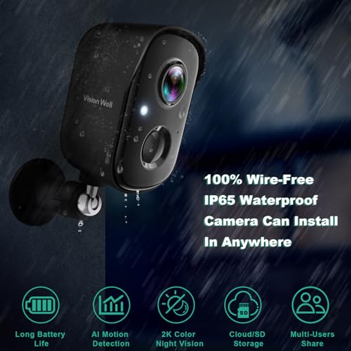 Security Cameras Wireless Outdoor, 2K Indoor Cameras for Home - Image 3