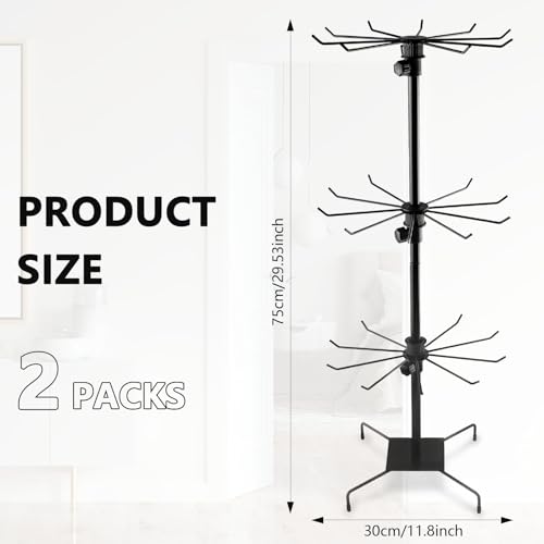 2 Pcs 3 Tires Rotating Display Stand Jewelry Display Rack - Image 3
