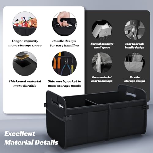 Trunk Organizer for Car - 70L Collapsible Sturdy Car - Image 7