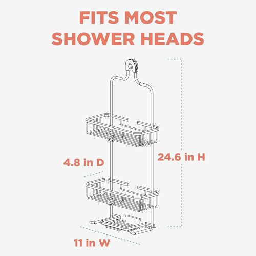 Zenna Home Rustproof Hanging Shower Caddy, Over the | All Products - Image 4