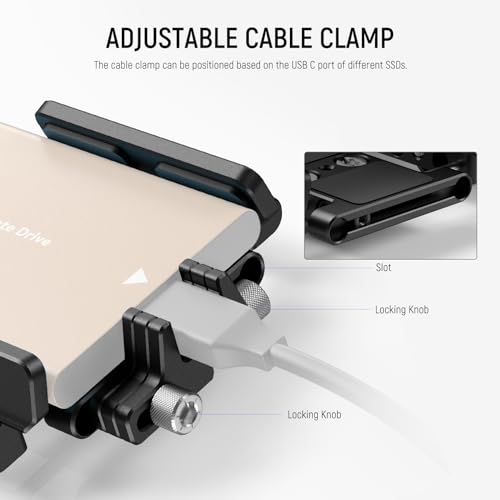 NEEWER Mount Bracket SSD Holder with Cold Shoe Cable Clamp, UA035 - Image 7