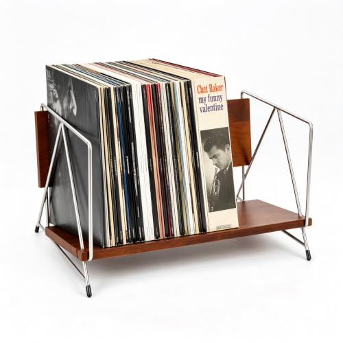 Vinyl Record Storage Stand for 80 LPs, Solid Wooden Vinyl - Image 2