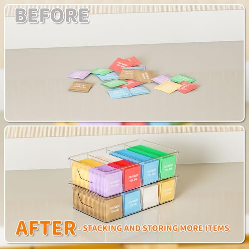 Stackable 6 Pack Snack Organizer for Pantry Shelf,Clear Pantry - Image 5