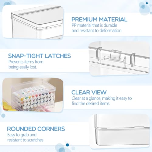Jetec 6 Pieces Small Clear Plastic Storage Box, 4.3 x 3 x - Image 4
