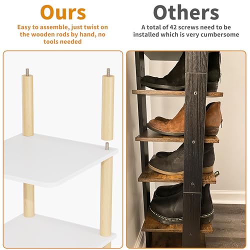 8 Tiers Vertical Shoe Rack, Tall Narrow Shoe Tower - Image 8