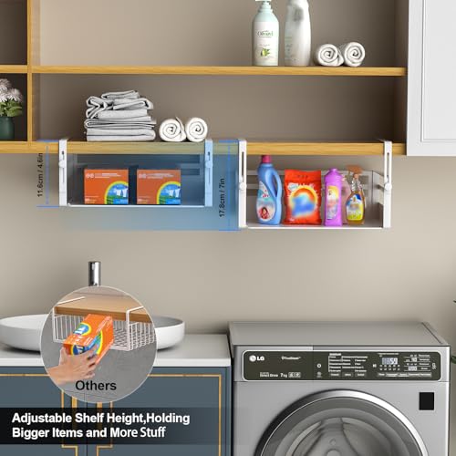 2 Pack Under Shelf Storage Basket | Home Organization - Image 5