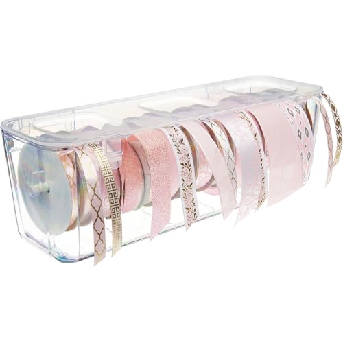 Deflecto Ribbon Dispenser, Clear Plastic, 13.3" x 4.2" x 4.4" - Image 3