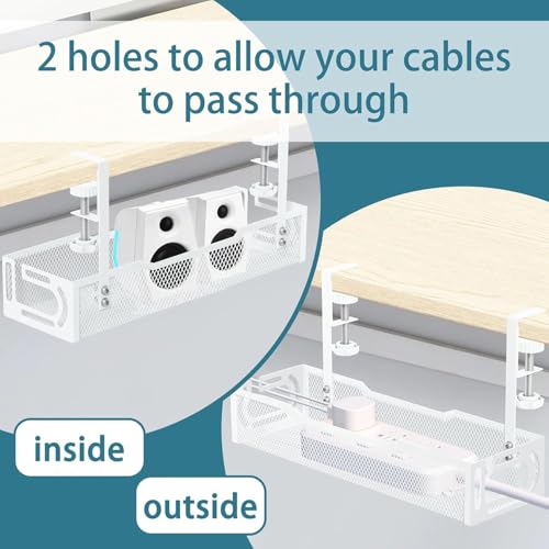 Under Desk Cable Management Tray, No Drill Mesh Cabl - Image 8