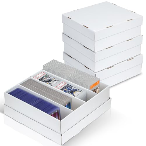 4 Pack Trading Card Storage Box - 4 Rows, Cardboard - Image 2