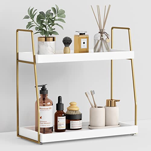 Forbena Bathroom Organizer Countertop, Gold Bathroom Counter Sink - Image 2