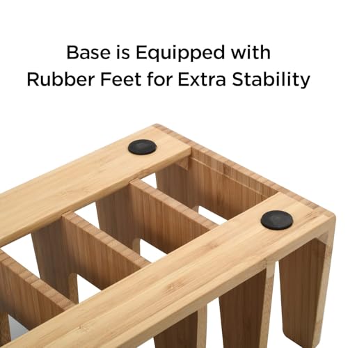 MobileVision Bamboo Pot Lid Holder Organizer for Storage - Image 5
