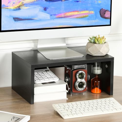 TEAMIX 6.7 inch Tall Monitor Stand Riser, Wood Shelf Riser - Image 7