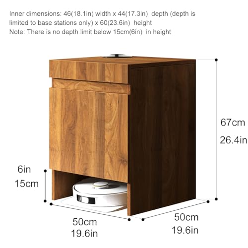 Robot Vacuum Stand Cabinet,Storage Cabinet with Doors - Image 3