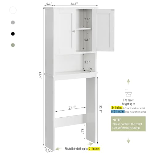 Over the Toilet Storage Cabinet, Bathroom Storage | Home Organization - Image 3