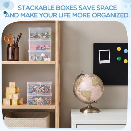 Jetec 6 Pieces Small Clear Plastic Storage Box, 4.3 x 3 x - Image 5