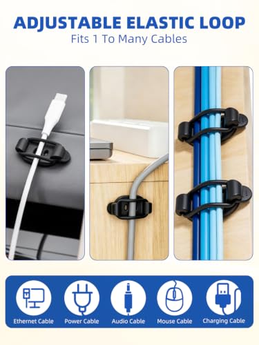 10 Pack Adhesive Cable Clips, Adjustable Cable Management - Image 4