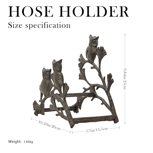 Owl Decorative Hose Holder – Decorative Cast Iron Garden - Image 3