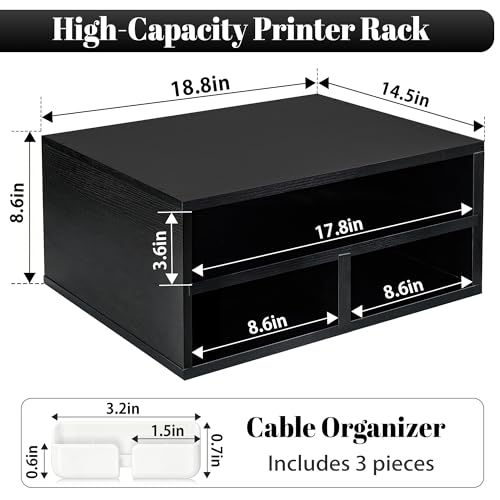 Printer Stand for Desk, 2-Tier Multi-Purpose Desk Organizer - Image 3