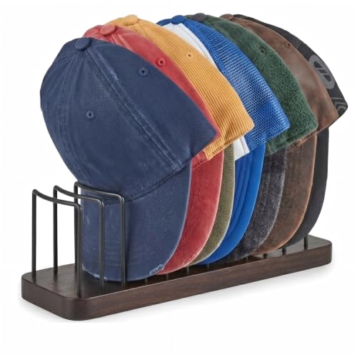 10-Slot Hat Rack with Separate Dividers for Vertical,Space-Saving - Image 2