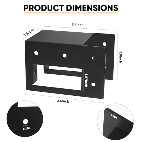 4 Pcs Firewood Rack Indoor Outdoor, Adjustable Bracket - Image 4